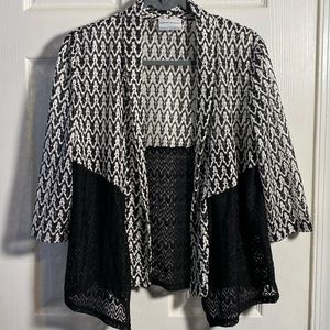 Alfred Dunner Cardigan Medium Black Large Petite